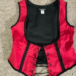 Red Reversible Women’s Pirate Vest Large